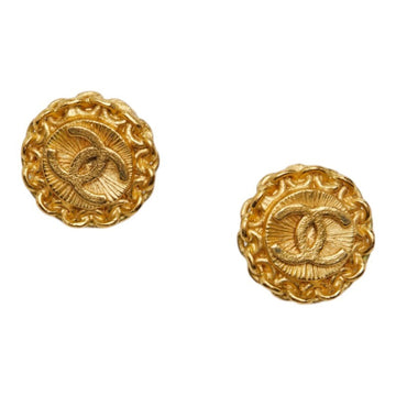 Chanel Cc Logo Clip-On Earrings Metal