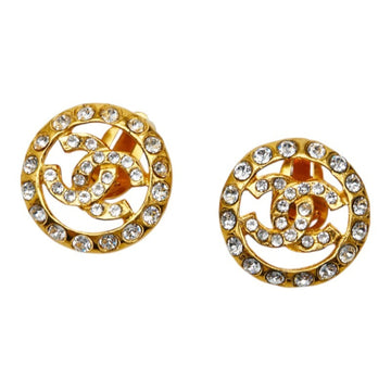 Chanel Cc Logo Round Clip-On Earrings