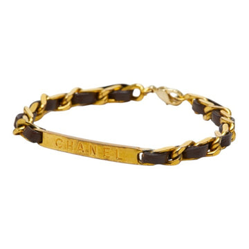 Chanel Bracelet Leather And Metal Brown