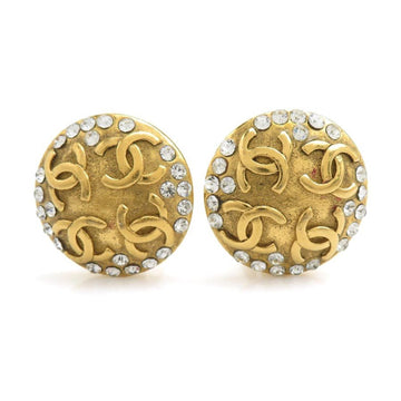 Chanel Cc Logo Clip-On Earrings Gold-