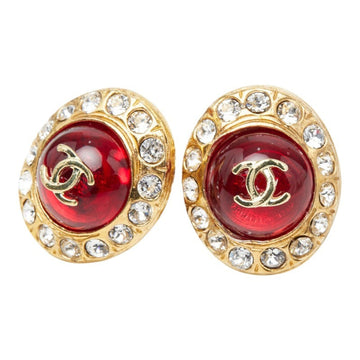 Chanel Cc Logo Clip-On Earrings Gold-