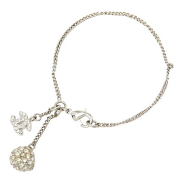 Chanel Cc Logo Bracelet Silver-Tone