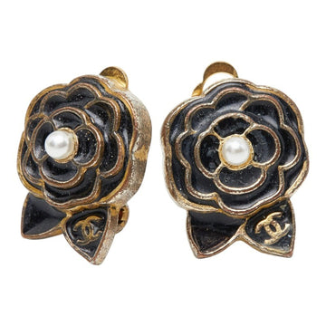 Chanel Cc Logo Clip-On Earrings Metal