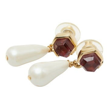 Chanel Cc Logo Stud Earrings Metal
