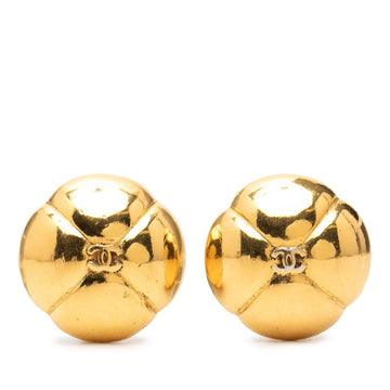 Chanel Cc Logo Clip-On Earrings Metal