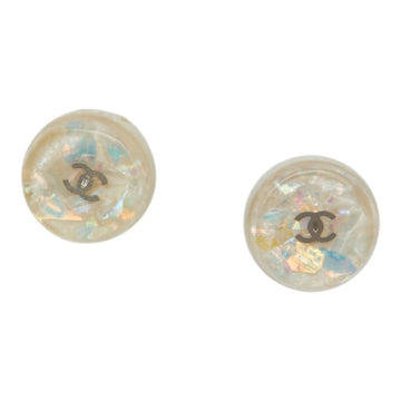 Chanel Cc Logo Round Clip-On Earrings