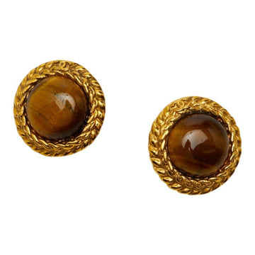 Chanel Cc Logo Round Clip-On Earrings