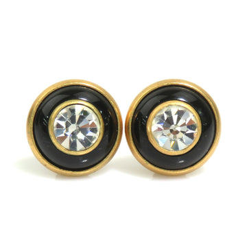 Chanel Rhinestone Clip-On Earrings Metal