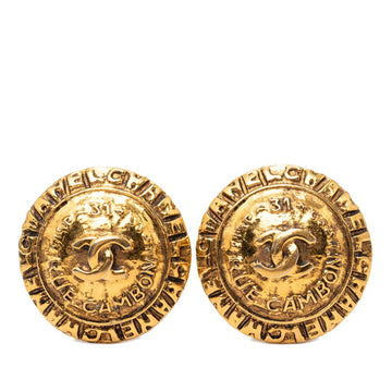 Chanel Cc Logo Clip-On Earrings Metal