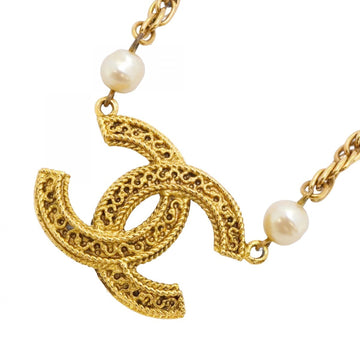 Chanel Cc Logo Pendant Necklace Metal