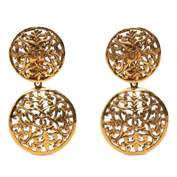 Chanel Cc Logo Clip-On Earrings Metal