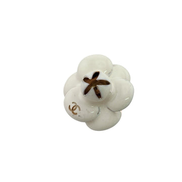 Chanel Earrings Camellia Gold-Tone Metal