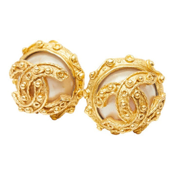 Chanel Cc Logo Clip-On Earrings Metal