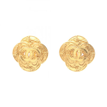 Chanel Cc Logo Flower Clip-On Earrings