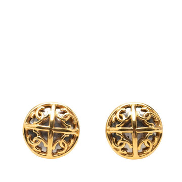 Chanel Cc Logo Clip-On Earrings Metal