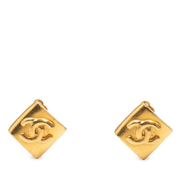Chanel Cc Logo Clip-On Earrings Metal