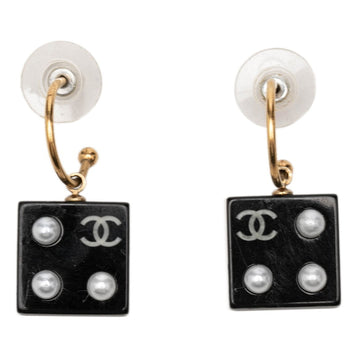 Chanel Cc Logo Earrings Metal