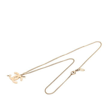 Chanel Cc Logo Pendant Necklace Metal