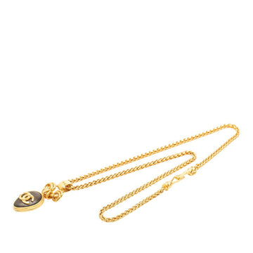 Chanel Cc Logo Pendant Necklace Metal