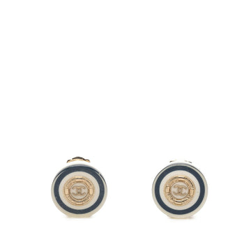 Chanel Cc Logo Clip-On Earrings Metal