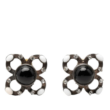 Chanel Clip-On Earrings Rhinestone Clip-