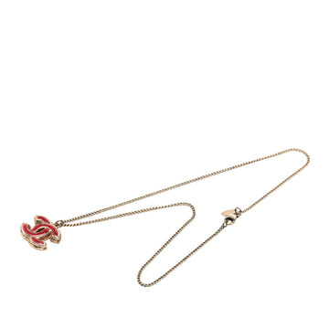 Chanel Cc Logo Pendant Necklace Metal