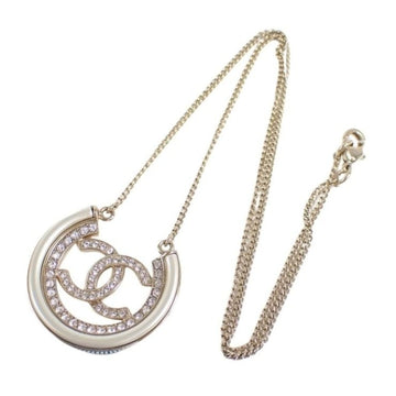 Chanel Cc Logo Pendant Necklace Gold-