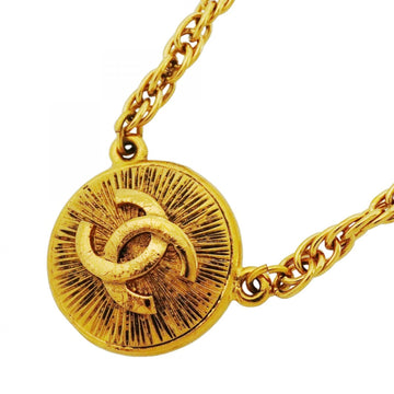 Chanel Cc Logo Circle Pendant Necklace