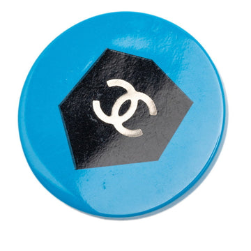 Chanel Cc Logo Round Brooch Metal