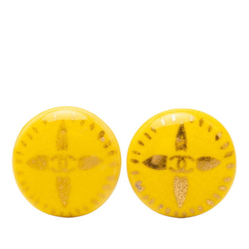Chanel Cc Logo Round Clip-On Earrings