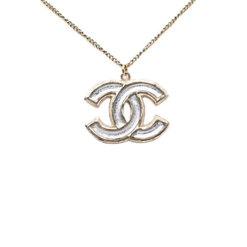 Chanel Cc Logo Pendant Necklace Metal