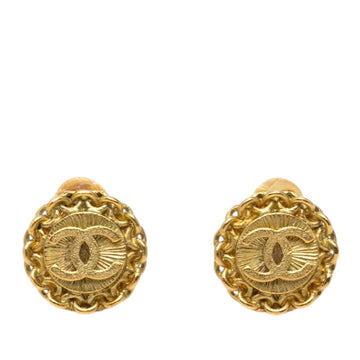 Chanel Cc Logo Clip-On Earrings Metal