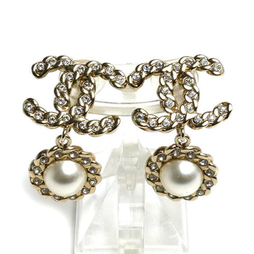 Chanel Cc Logo Clip-On Earrings Gold-