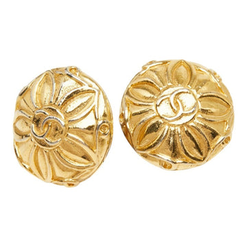 Chanel Cc Logo Flower Clip-On Earrings