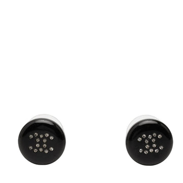Chanel Cc Logo Stud Earrings Metal