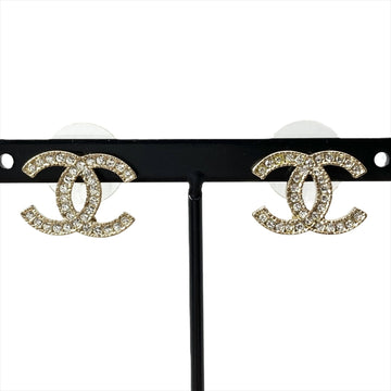 Chanel Cc Logo Earrings Silver-Tone