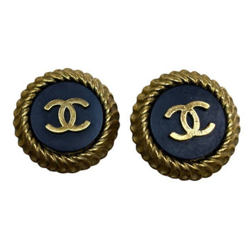 Chanel Cc Logo Clip-On Earrings Gold-