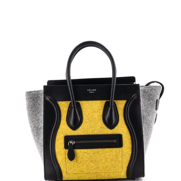 Celine Tricolor Luggage Bag Felt Micro