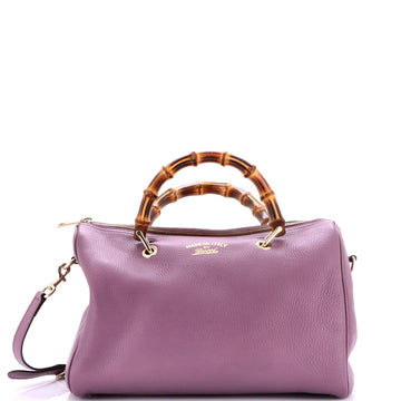 Gucci Bamboo Shopper Boston Bag Leather