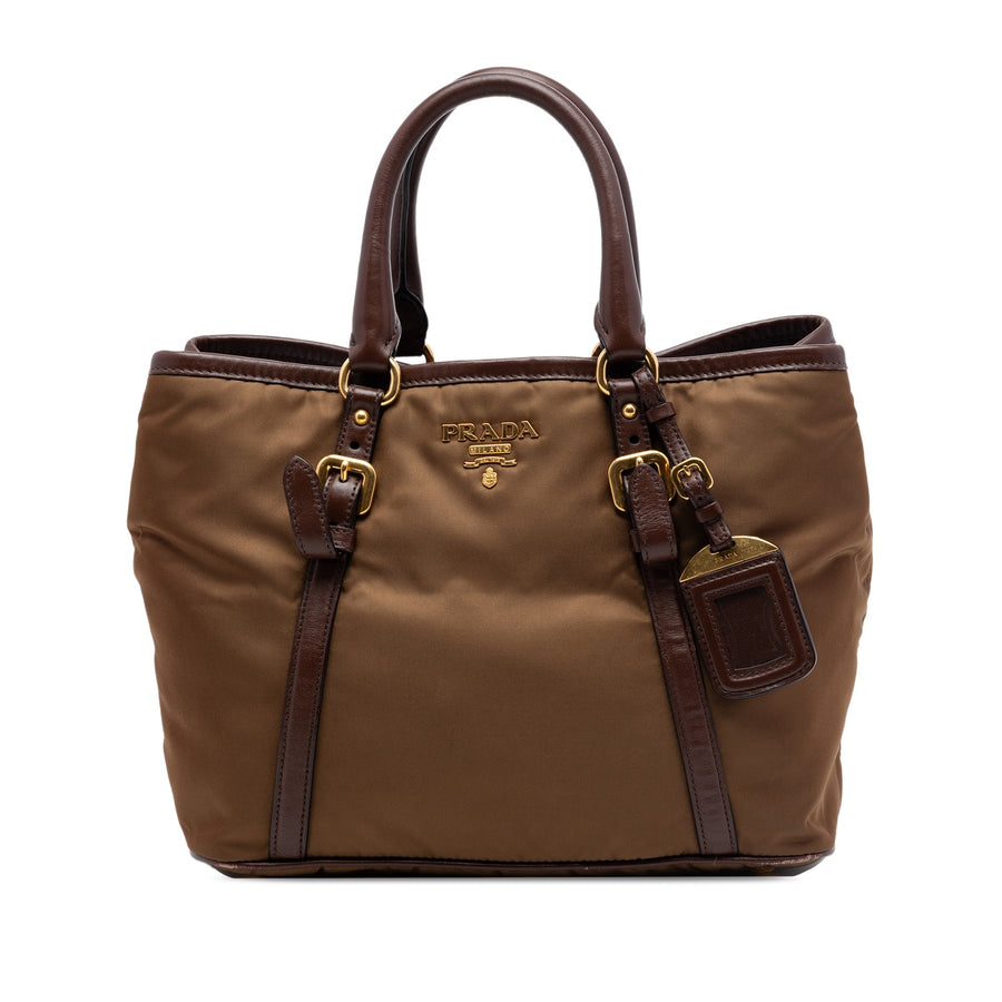 Prada Vitello Daino Trimmed Tessuto