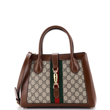 Gucci Jackie Web Tote Gg Canvas And