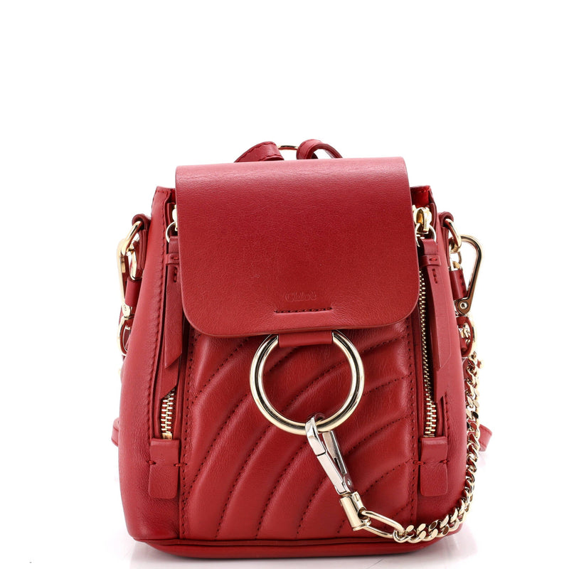 chloe mini faye backpack colors Chloé Quilted Leather G.Loomis E6X Walleye Casting traveler Grained calfskin and suede Color:Green Leopard - Gold Back