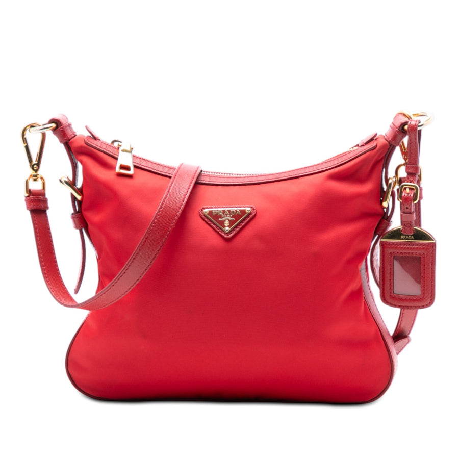 Prada Saffiano Trimmed Tessuto Zip Top