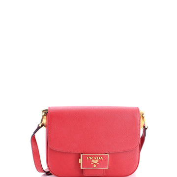 Prada Embleme Flap Bag Saffiano Leather
