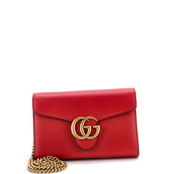 Gucci Gg Marmont Chain Wallet Leather