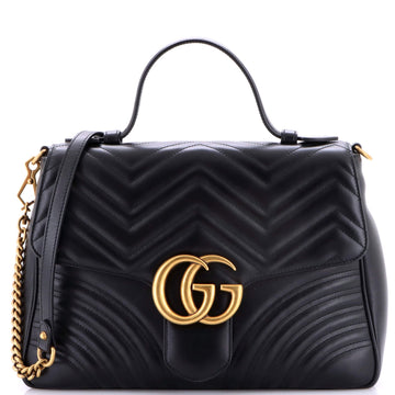 Gucci Gg Marmont Top Handle Flap Bag