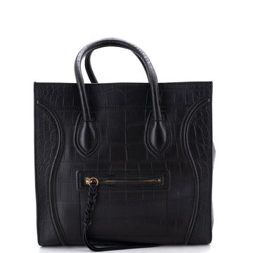 Celine Phantom Bag Crocodile Embossed