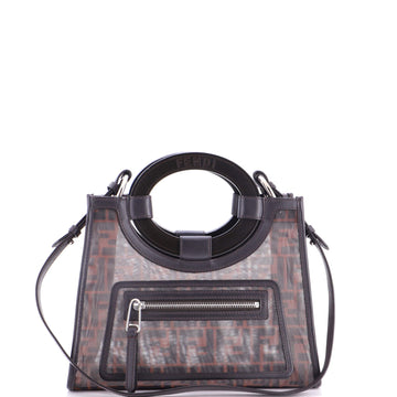 Fendi Runaway Shopper Tote Zucca Mesh