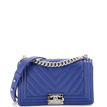 Chanel Boy Flap Bag Chevron Caviar Old
