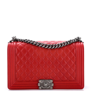 Chanel Boy Flap Bag Quilted Lambskin New